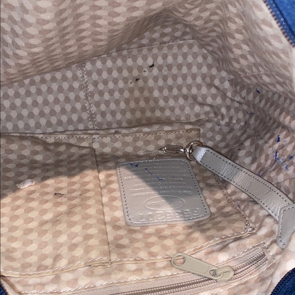 Brighton Hobo Leather Teal/Blue with braided leather strap Shoulder Bag - Picture 11 of 12